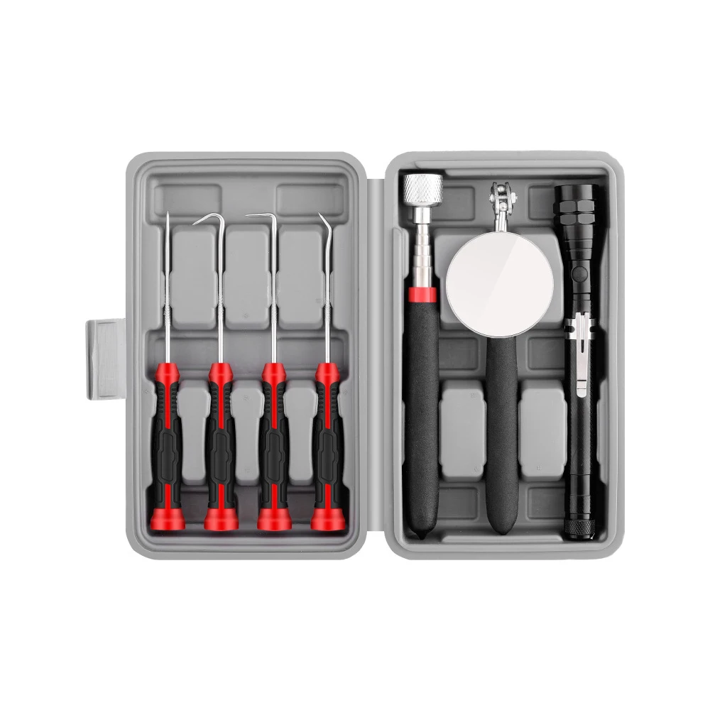 

Multi-functional Toolbox 7-piece Telescopic Suction rod Picker Round Mirror Picker Oil Seal Screwdriver Rod Auto Repair Tool Set