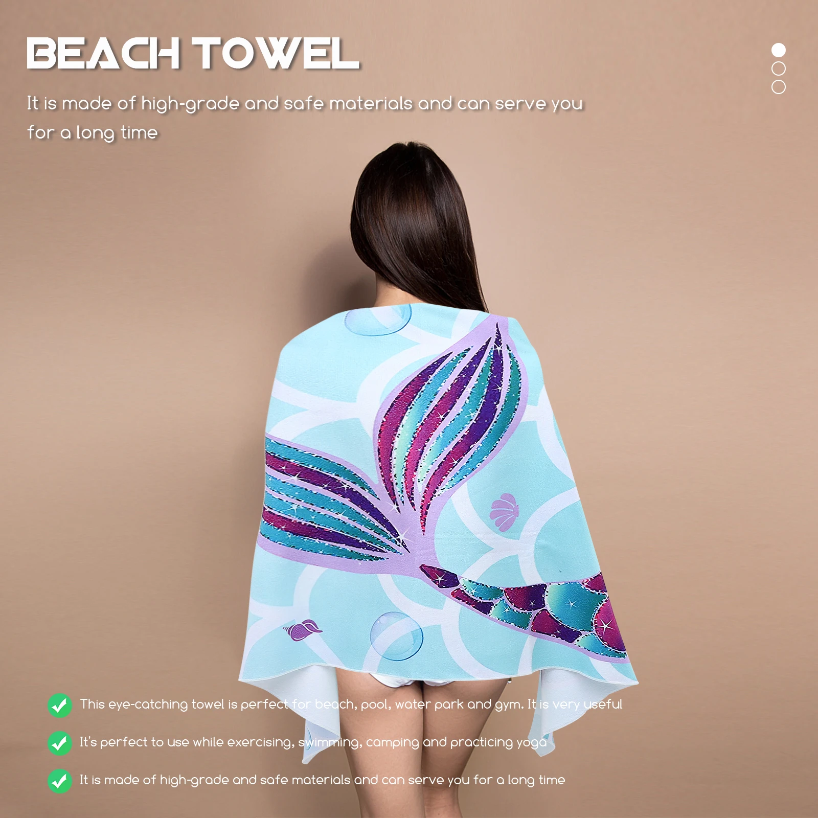

Microfiber Beach Towel Quick Dry Decorative Foldable Portable Outdoor Travel Towel for Swimming Camping Yoga Beach Towels