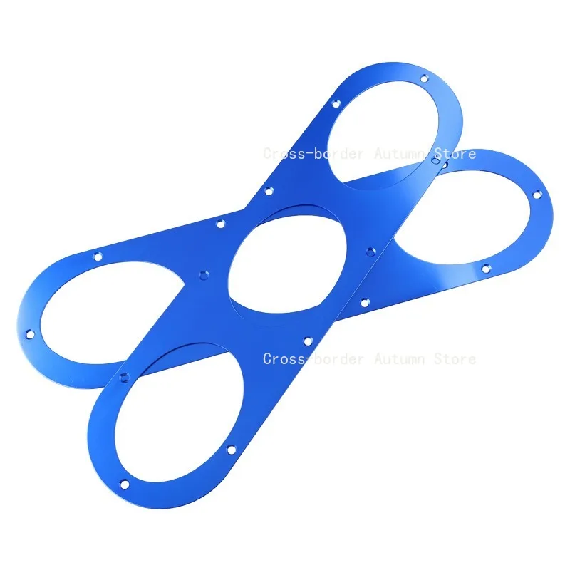 2Pcs Car Rear Bumper Diffuser Three Hole Aluminum Alloy Air Flow Vent Decorative Plate Racing Modification Accessory