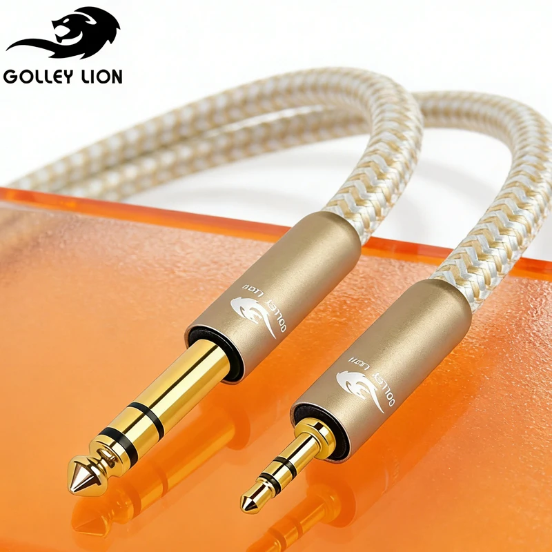 

Aux Cable 3.5mm to 6.35mm Audio cable Jack 3.5 to 6.5 Male to Male Aux Cord for Guitar Mixer Amplifier CD Player Speaker