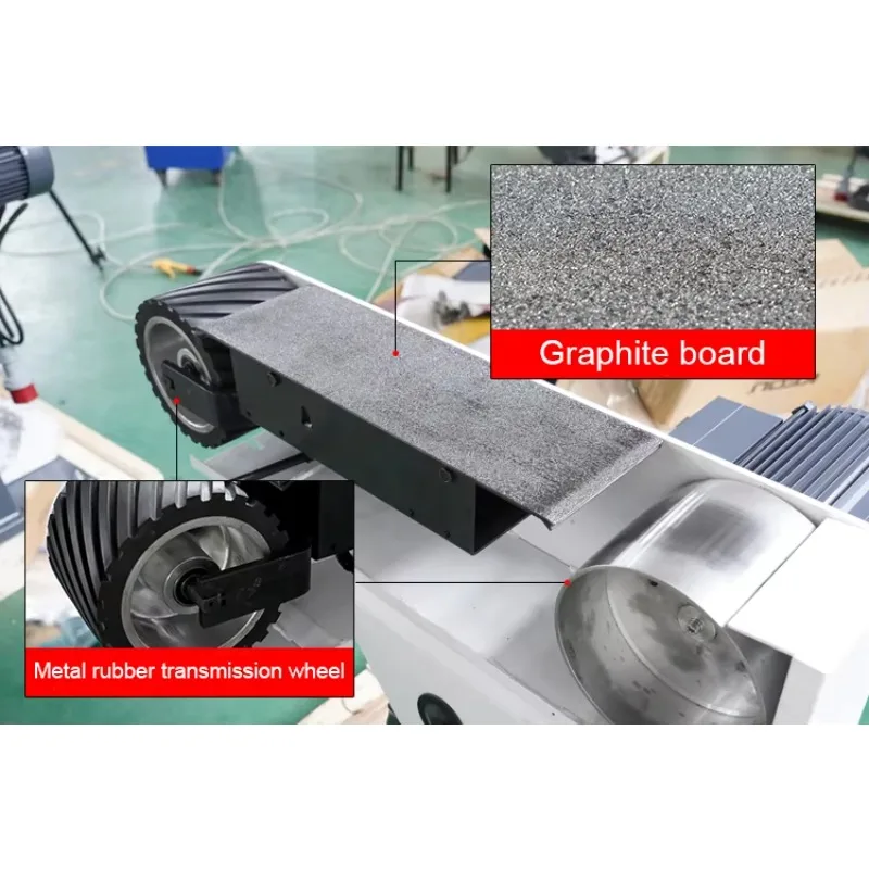 Ponceuse à bande industrielle robuste pour métaux, 3000W, adaptée au traitement du bois