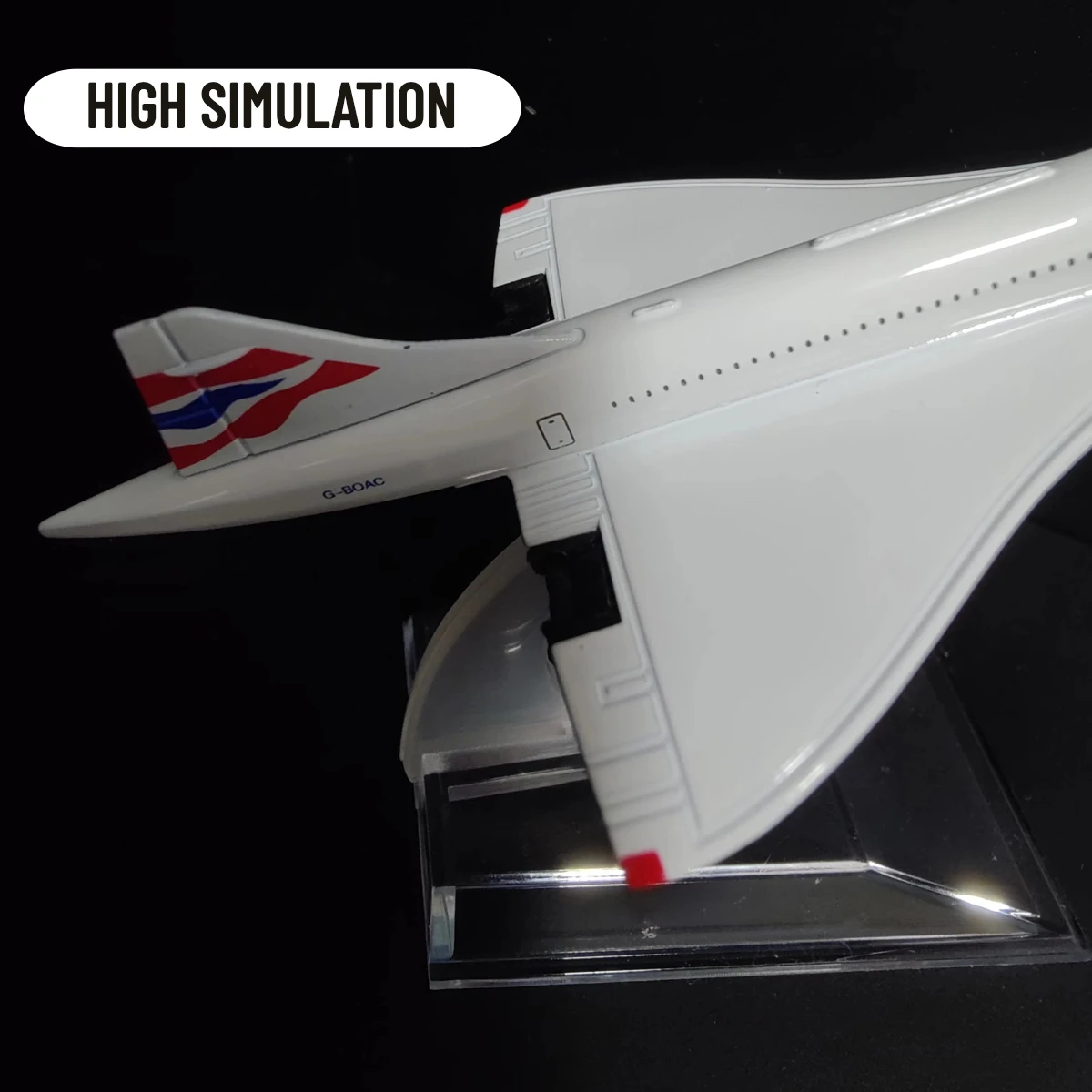 1:400 metalen vliegtuigmodel replica, British Airways Concorde vliegtuig schaal miniatuur kunst decoratie gegoten luchtvaart speelgoed cadeau