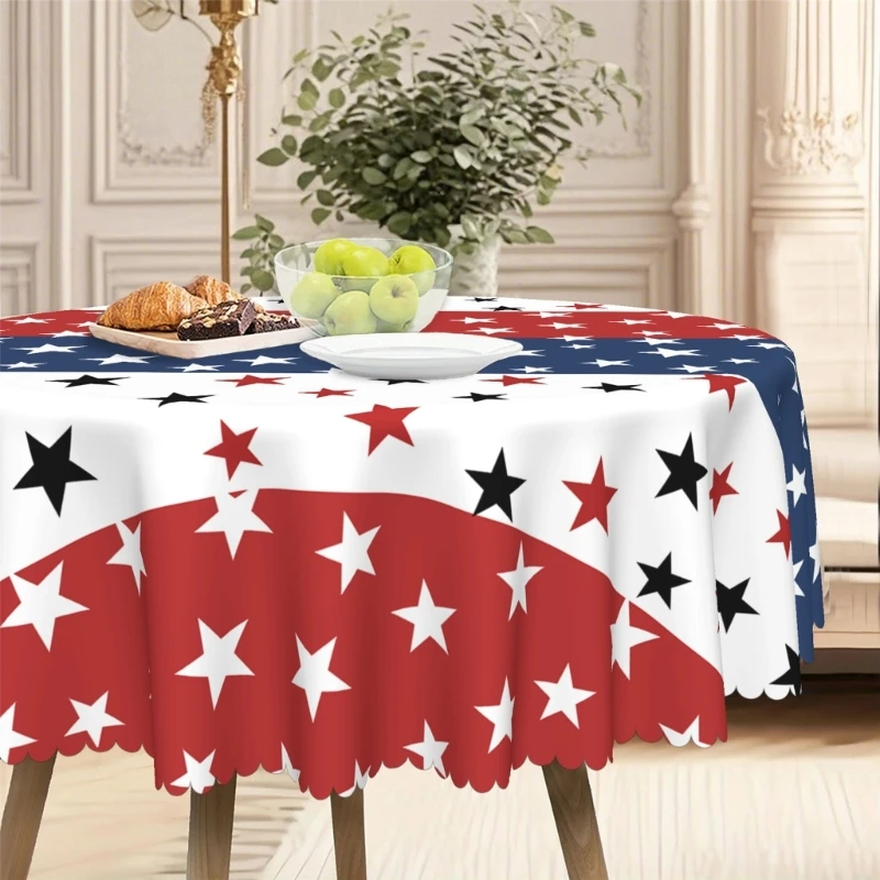 

Stars And Stripe Waterproofs Table Cover For Outdoor Picnics Party