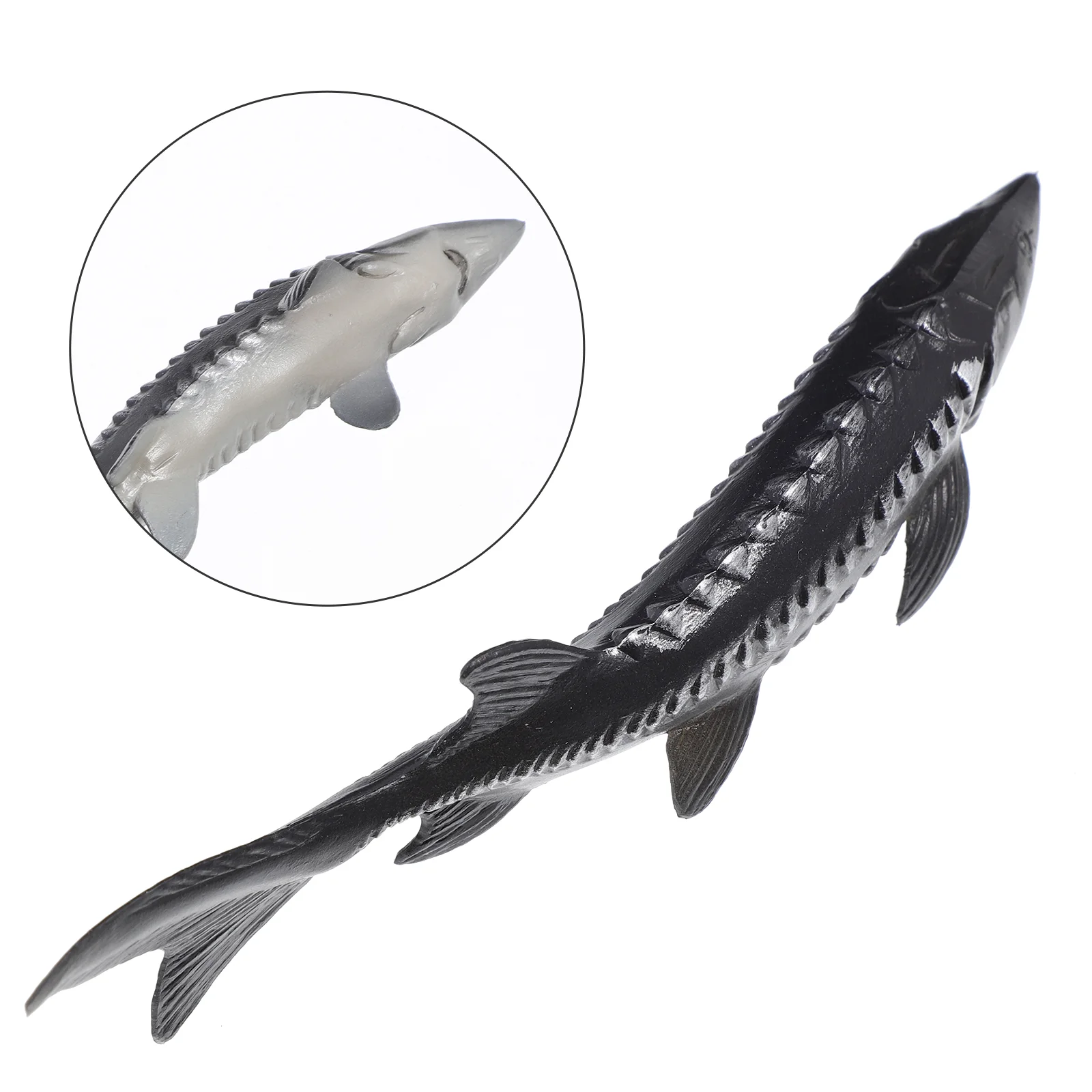 Kids Suit Simulated Chinese Sturgeon Toys Artificial Fake Marine Animal Black Pvc Children’s