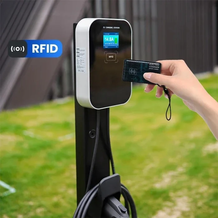 FACTORY PRICE OCPP 1.6J TYPE 2 EV CHARGER 22kW SWIPE CARD r.fID ELECTRIC VEHICLE CHARGER with Ethernet