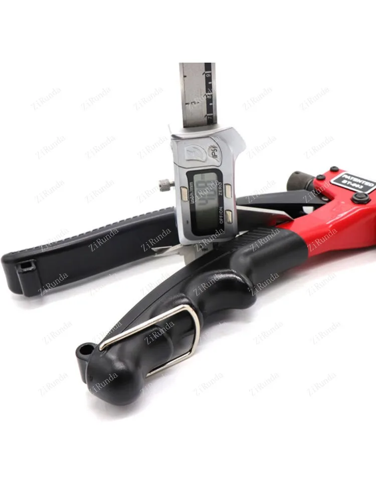 Pistola per dadi per rivetti con una sola mano da 8 pollici, rivetto manuale con mandrino filettato inseribile, utilizzata per rivettatura dell'utensile M3 M4 M5 M6 dado