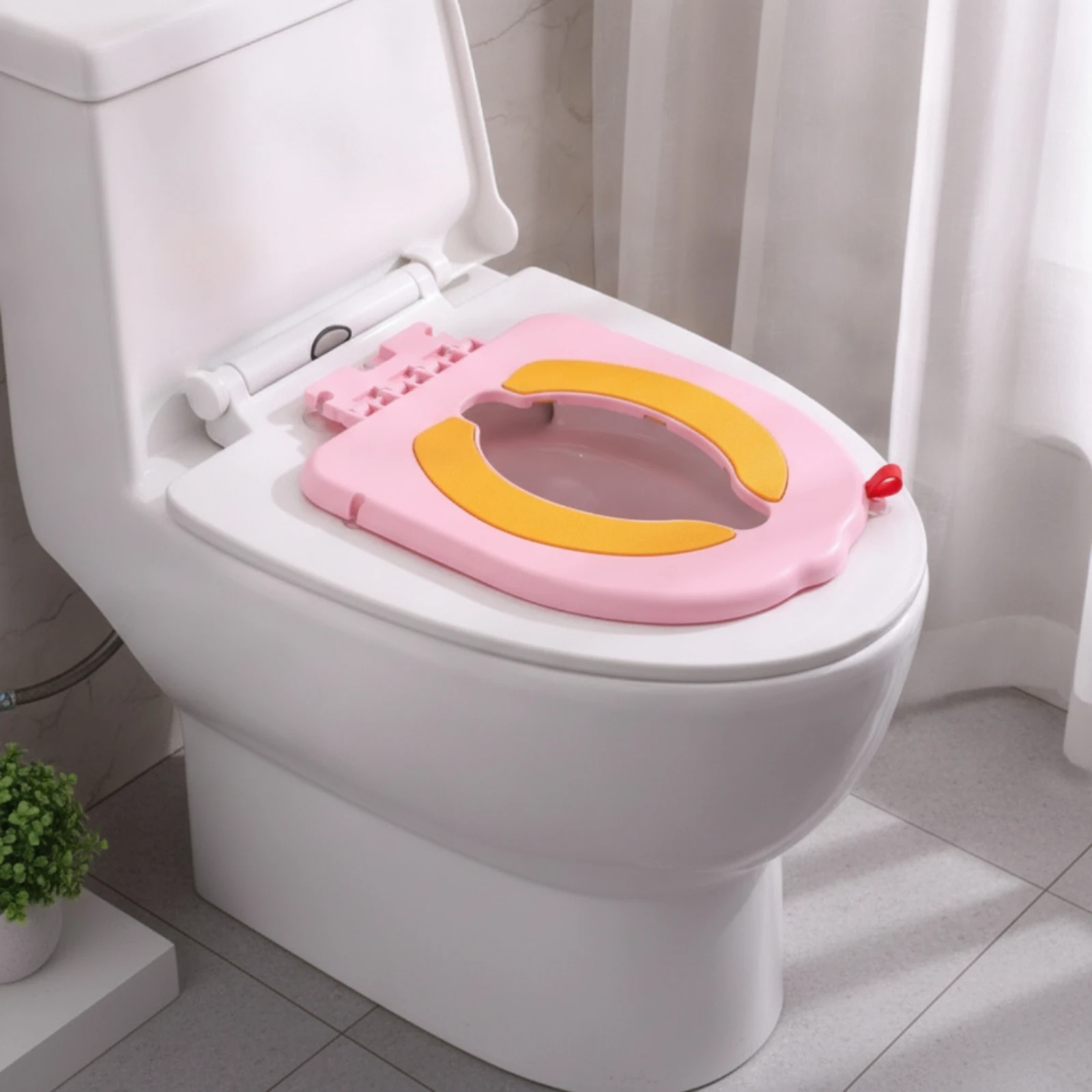 Toilet Seat Cushion Supportive Toilet Seat with Hanging Hook Lightweight Compact for Toddlers, Bathroom