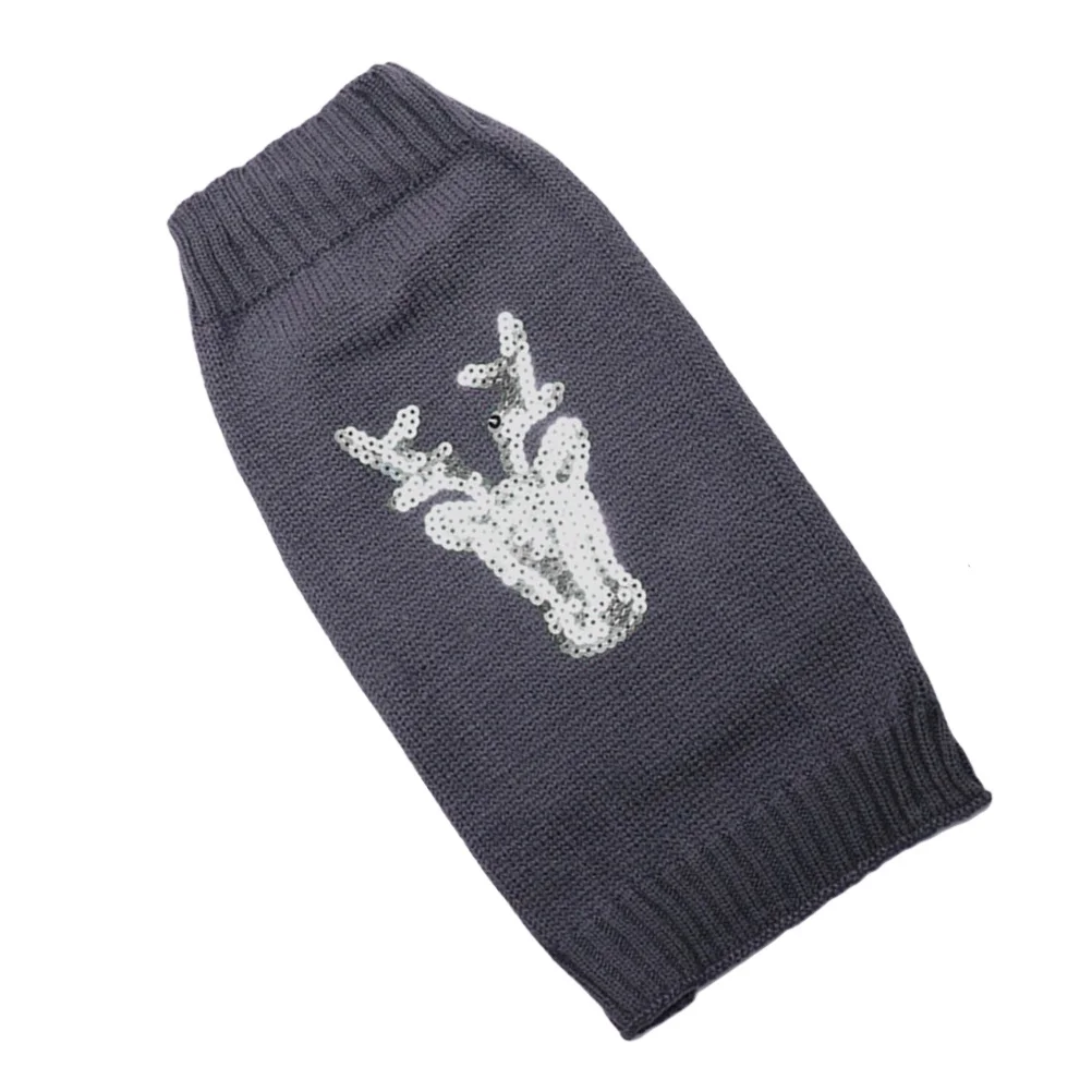 

Puppy Costume Christmas Elk Pattern Sweater Warm Pet Garment Adorable Dog Clothing Size M Dog Clothes Adorable Sweater