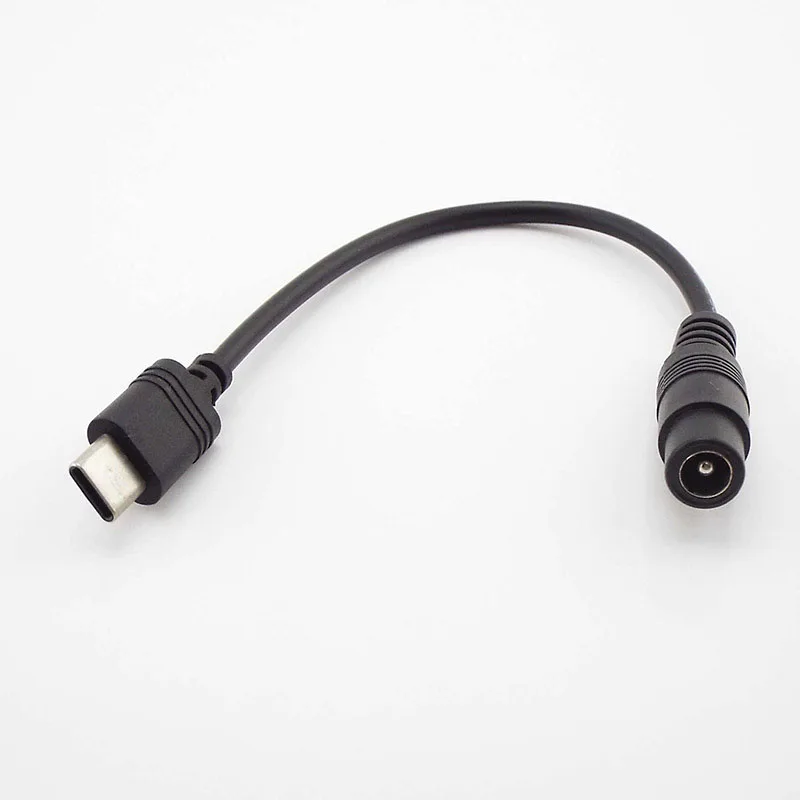 16 センチメートル DC Type-c メス - 5.5*2.1 メスケーブル 5.5 ミリメートル x 2.1 ミリメートル電源ジャック DC 電源コネクタ 5.5x2.1 アダプタ USB タイプ C コンバータ