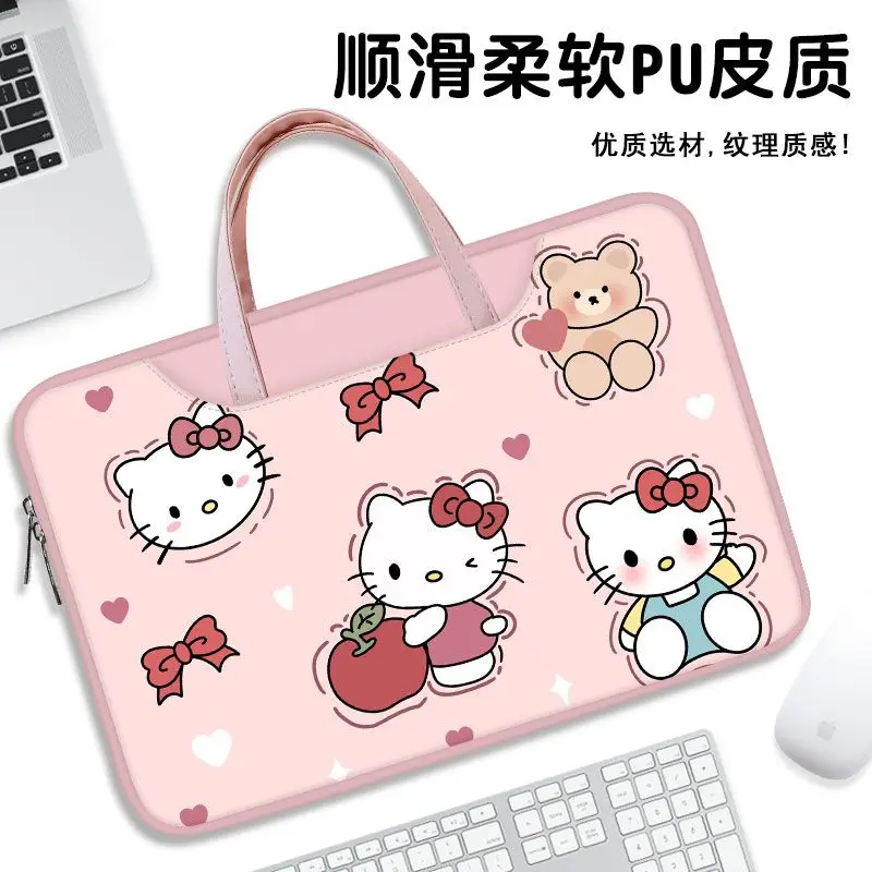 Hello Kitty Laptoptasche 11 Zoll 13 Zoll 14 Zoll 15 Zoll 16 Zoll Rosa Niedlicher Tablet-Organizer mit großer Kapazität Sanrio Cartoon Handtasche Laptoptasche