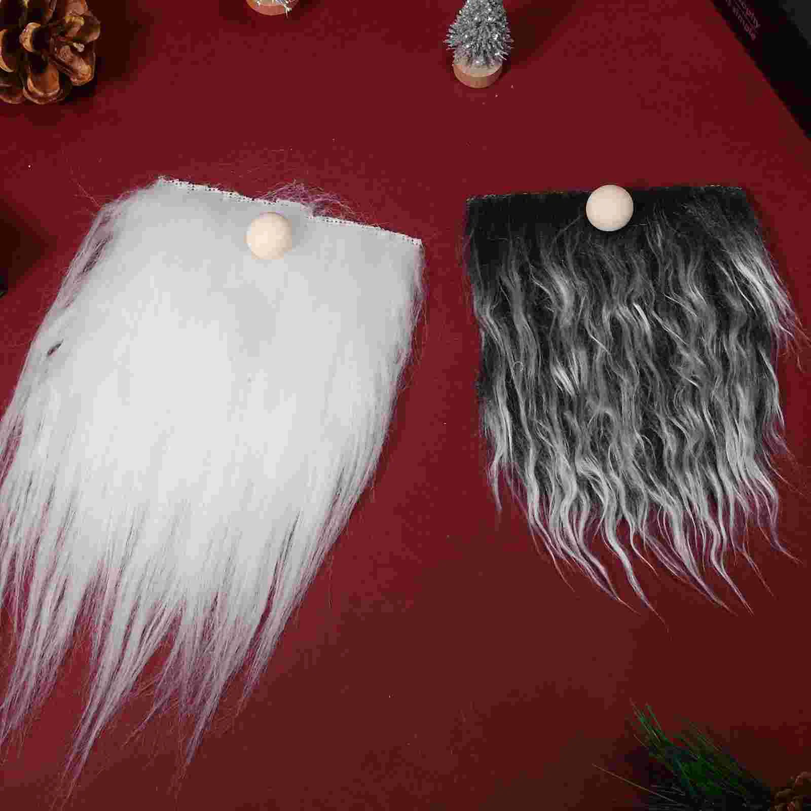 Dwarf Handmade DIY Materials Combination 2 (frost Gray + White) Decorations Gnome Making Kits Fabric Faux Fur Beard Braid