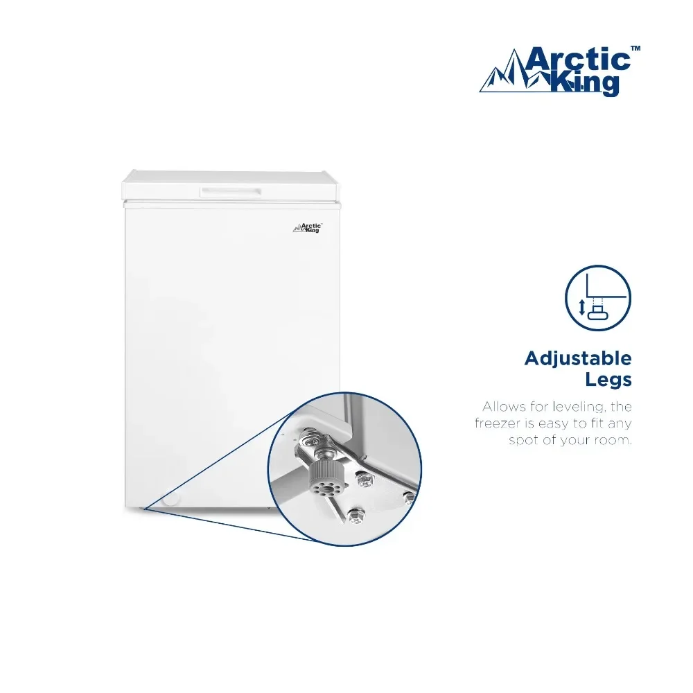 2023 New Arctic King 3.5 Cu Ft Chest Freezer, White, ARC04S1AWW