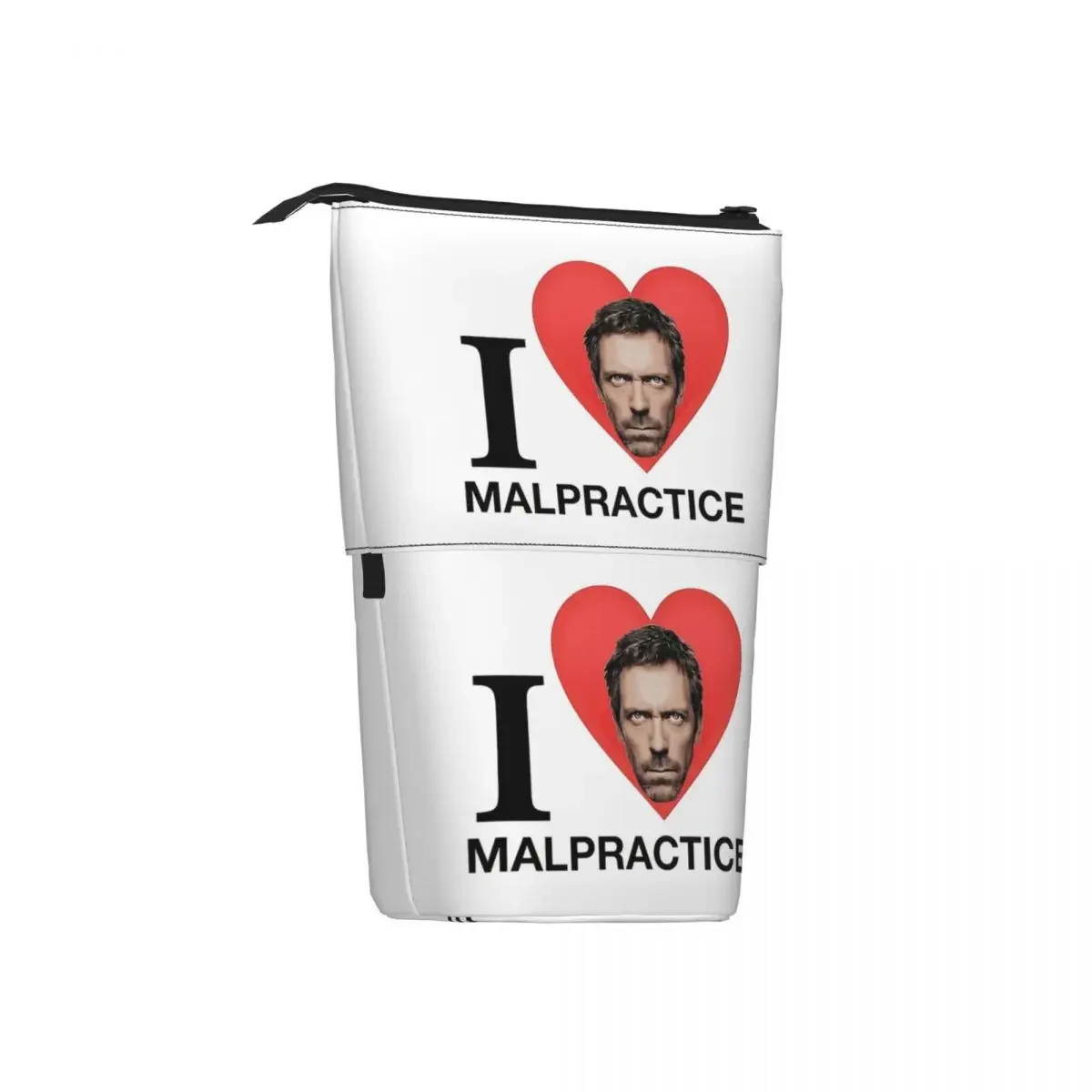 Dr House MD TV Reversible Pencil Cases Pen Holder StorageLarge Capacity Pen Box Pencil Bag for Boys Girls School