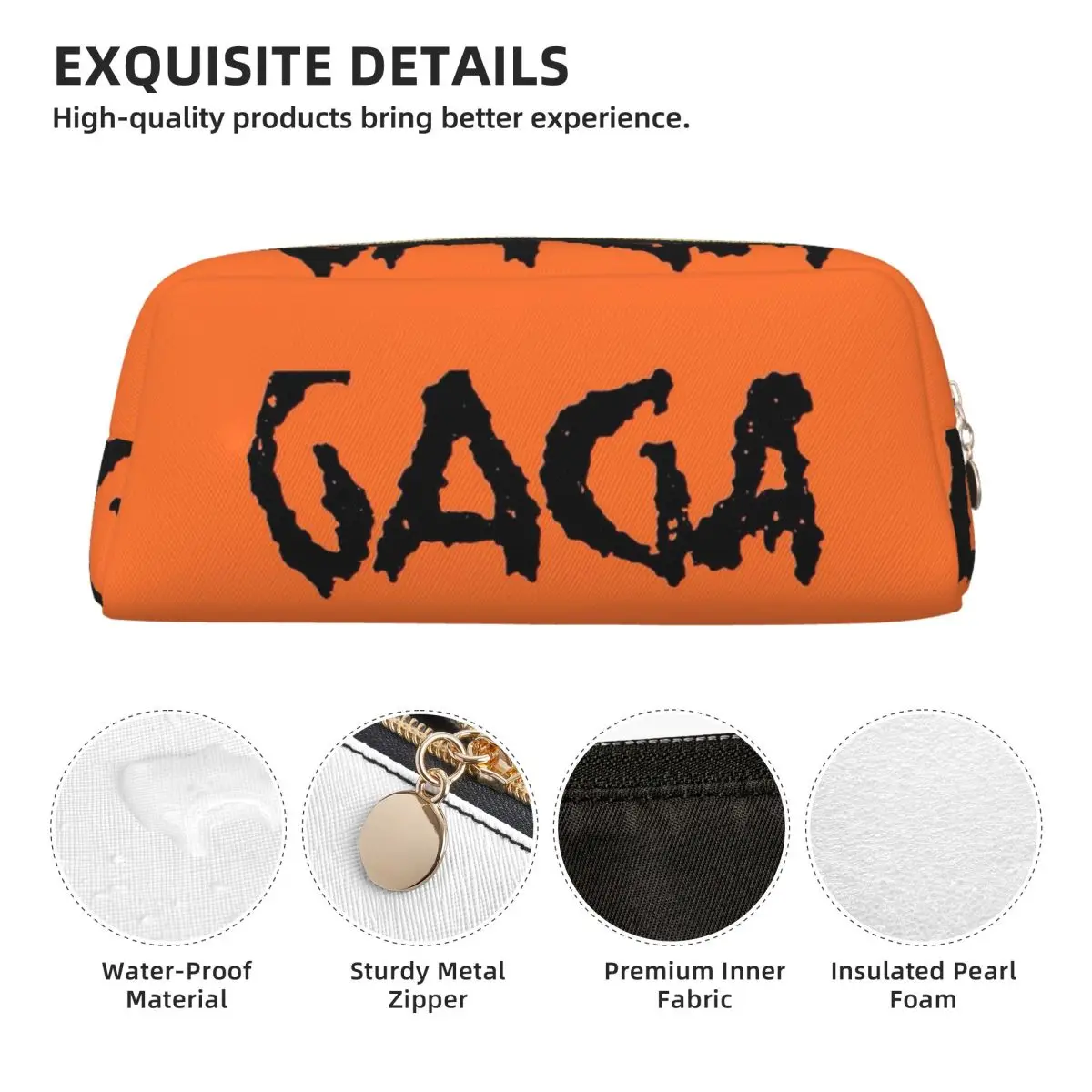 

Lady Gaga Mayhem Album Logo Pencil Cases for Students Gifts Pen Box Pencil Bag Big Capacity Pencil Pouch Pen Holder