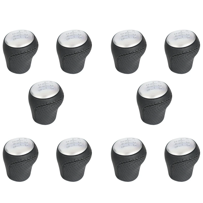 

10X 6 Speed Gear Shift Knob Fit For Nissan Juke F15 X-Trail T31 Qashqai MKI JJ10 2010 2011 2012 2013