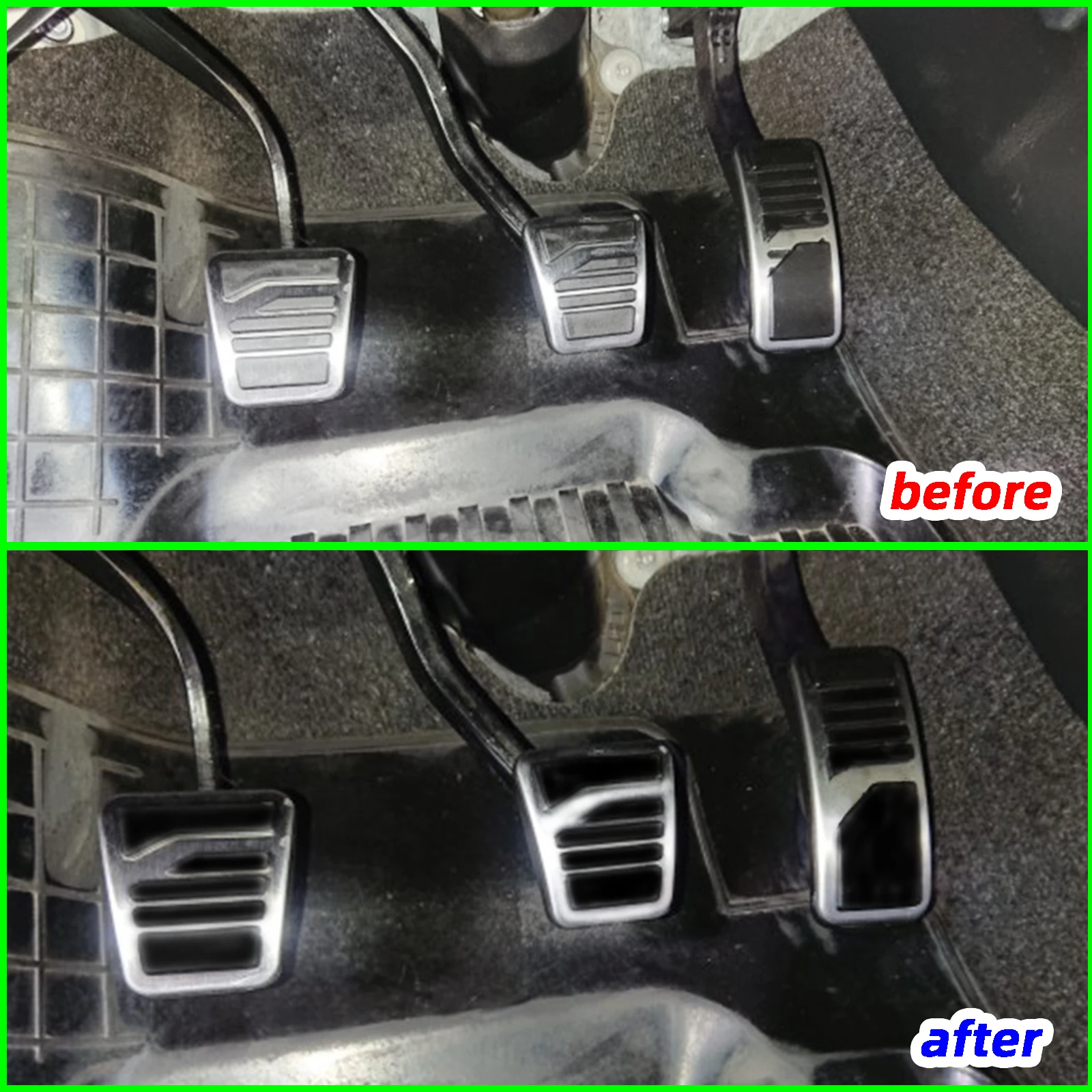 MT AT Car Gas Clutch Brake Pedal Cover Kit For Mitsubishi Pajero 3 Outlander Lancer X Eclipse Cross Rubber Stainless Nonslip Pad