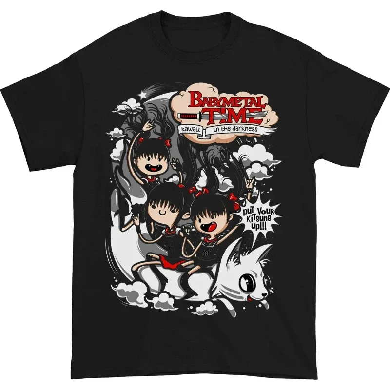 Japanese Metal Idol Group BABYMETAL Mange Poster Graphic Print T-shirt Men Women O-neck Cotton Fashion Tee Oversized Summer Tops