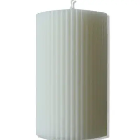 Candittle Iuxury  Smoke-free Scented Soy Wax Ribbed Pillar Decorative Candles Sets