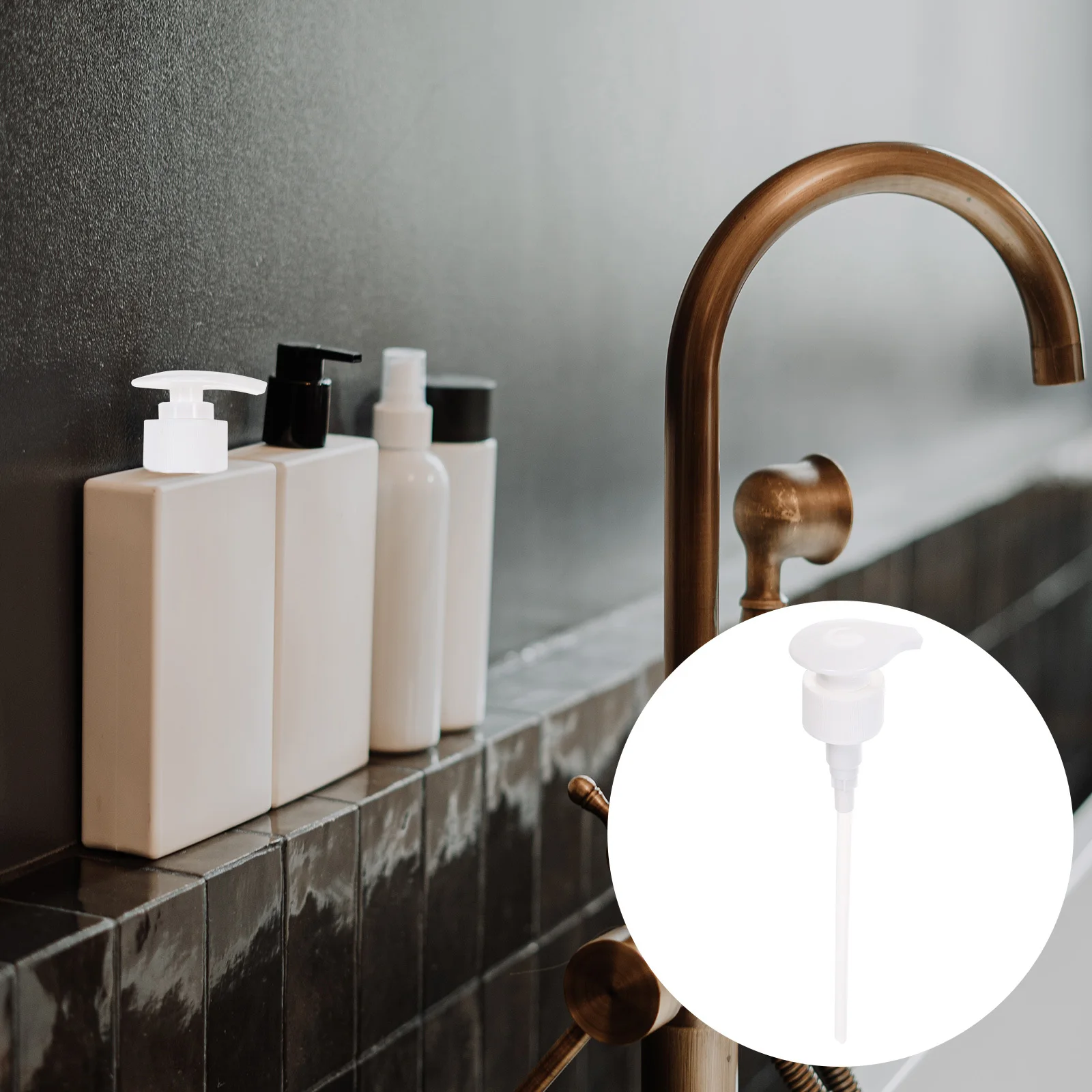 

10Pcs Universal Dispensing Pump No Leaking Drip Free Soap Lotion Shampoo Dispenser Pump Head Soap Dispenser Accessories