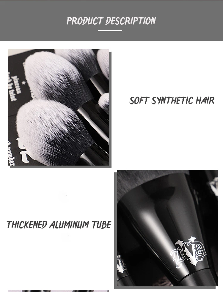 KVD Makeup Brushes Series Blusher Powder Foundation Concealer Eye Shadow Blending Cosmetic Beauty Soft Brush Tools Maquiagem
