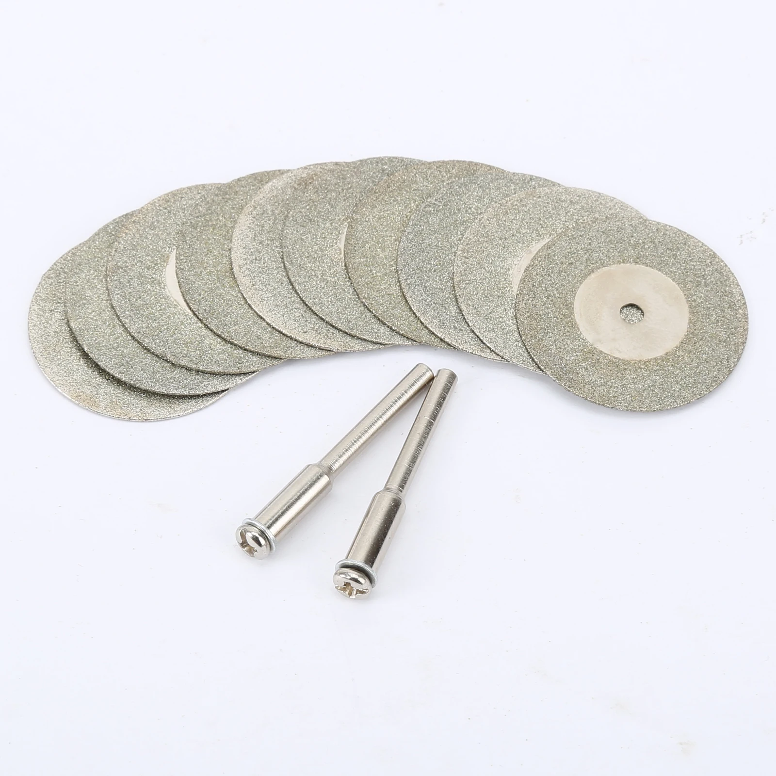 10pcs 30mm Cutting Discs Cut Off  Mini Saw Blade with 2pcs Connecting 3mm Shank for Drill Fit for Rotary Tool
