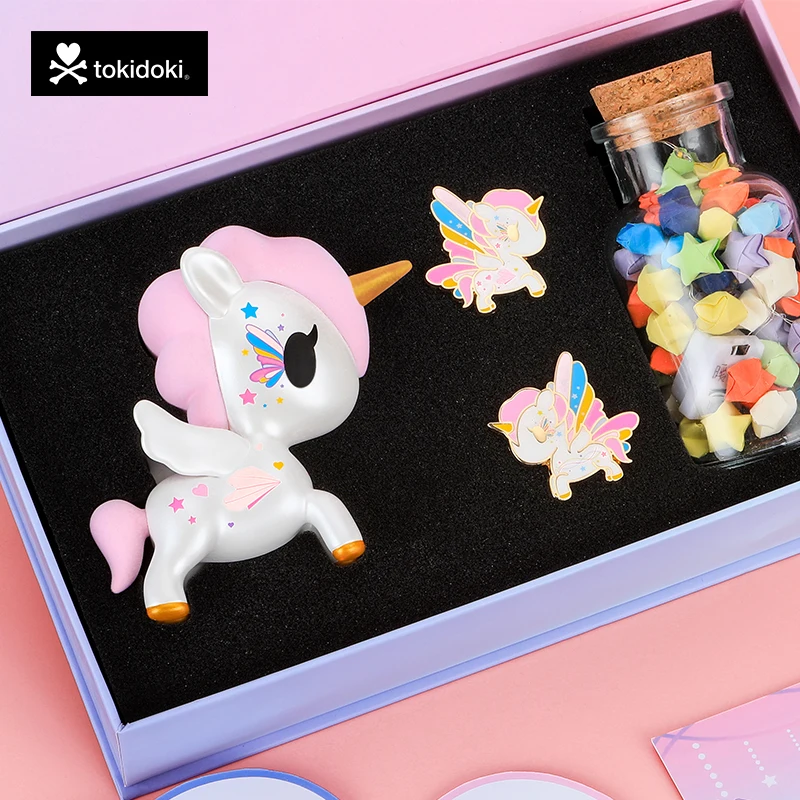 Tokidoki Unicorn Confessions Wish Box Kawaii Anime Action Figure Ornaments Home Desktop Model Ctue Dolls Christmas Girls Gift