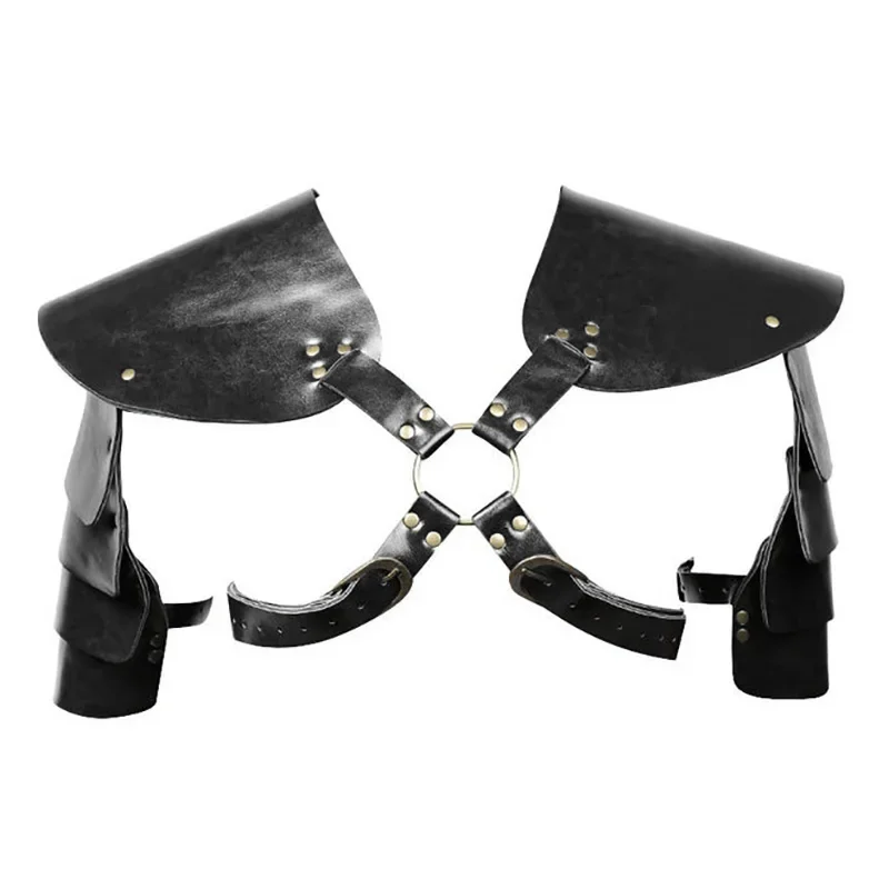 Halloween Medieval Steampunk Shoulder Guard Armor Viking Knight Pirate Cosplay Costume Accessory Spaulders Pauldrons Unisex - view 6