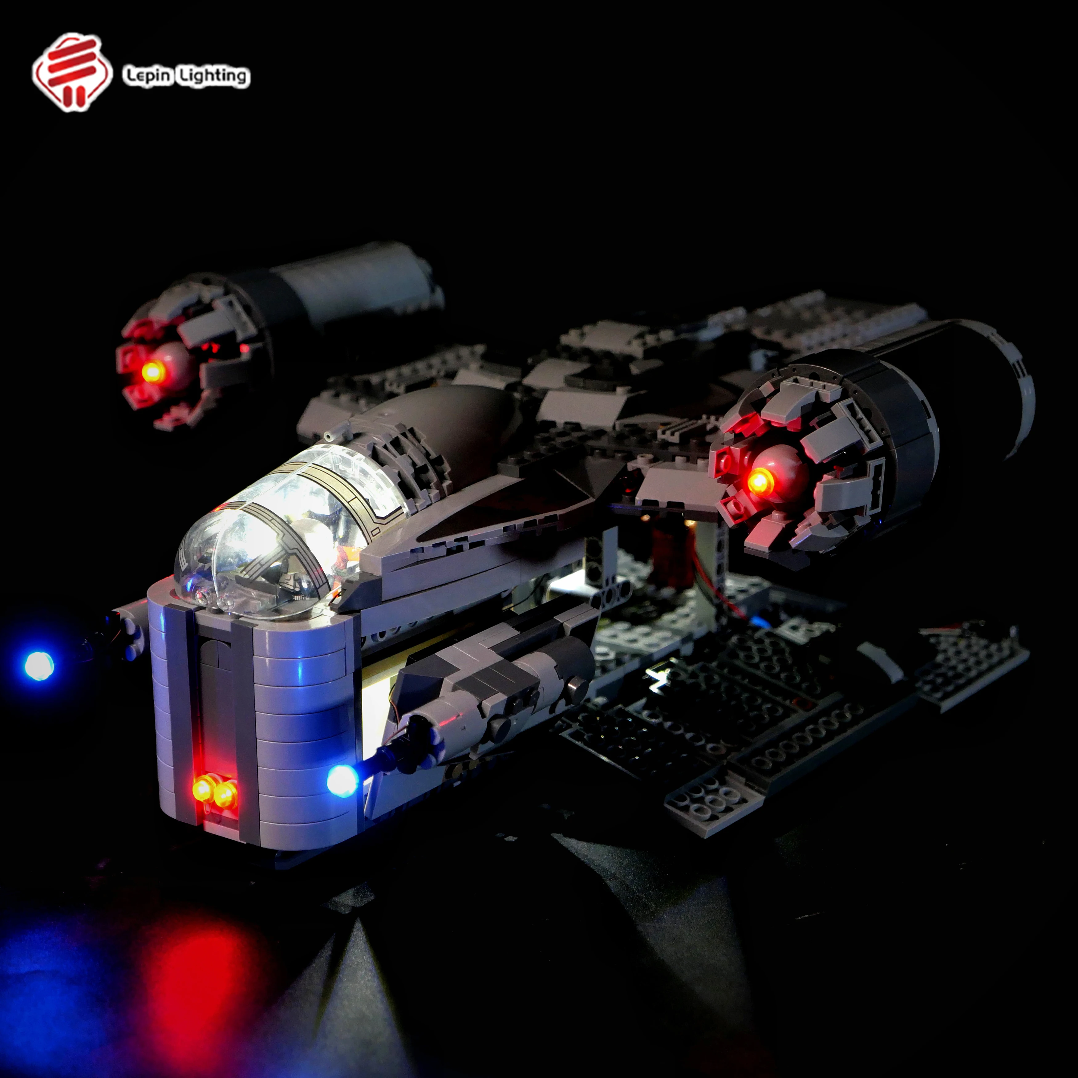 مجموعة إضاءة LED متوافقة مع 75292 Bounty Hunter Starship Building Blocks Model مجموعة الإضاءة الزخرفية (الأضواء فقط)