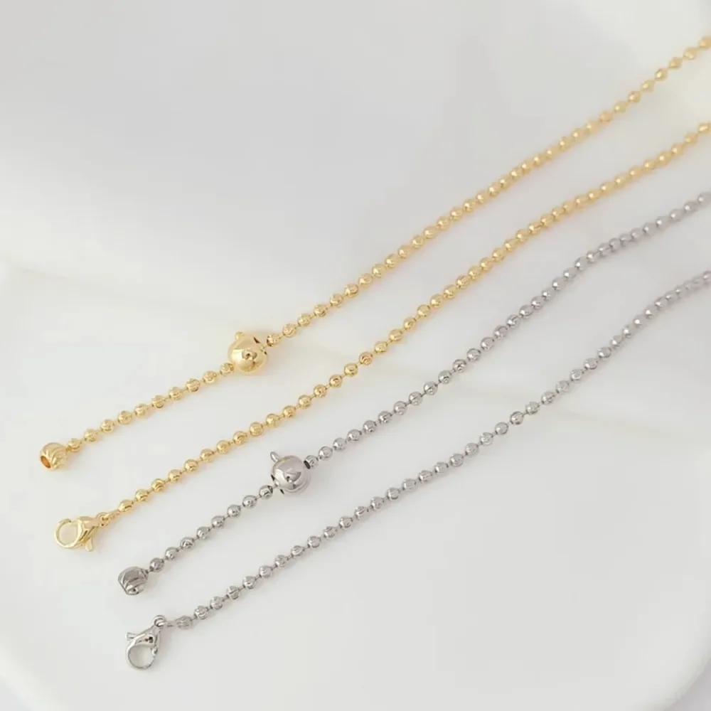 

14-каратное позолоченное белое ожерелье из бисера с цветком K и регулируемым ремешком-цепочкой, подвесное ожерелье ручной работы своими руками