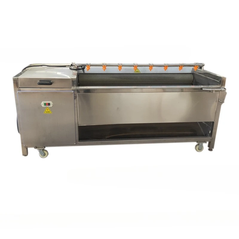 

Large, sweet potato peeling cleaning machine, bristle roller peeling, fully automatic