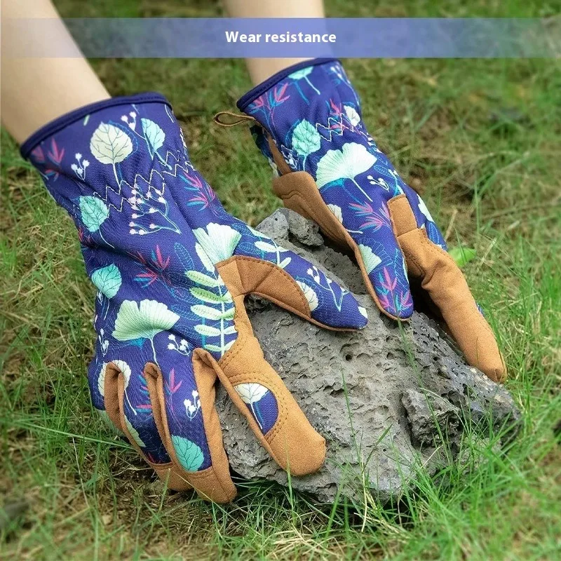 

Leather Gardening Gloves Thorn Proof Puncture Resistant Work Gloves Men Women Durable Breathable Outdoor Yard Labor Protection