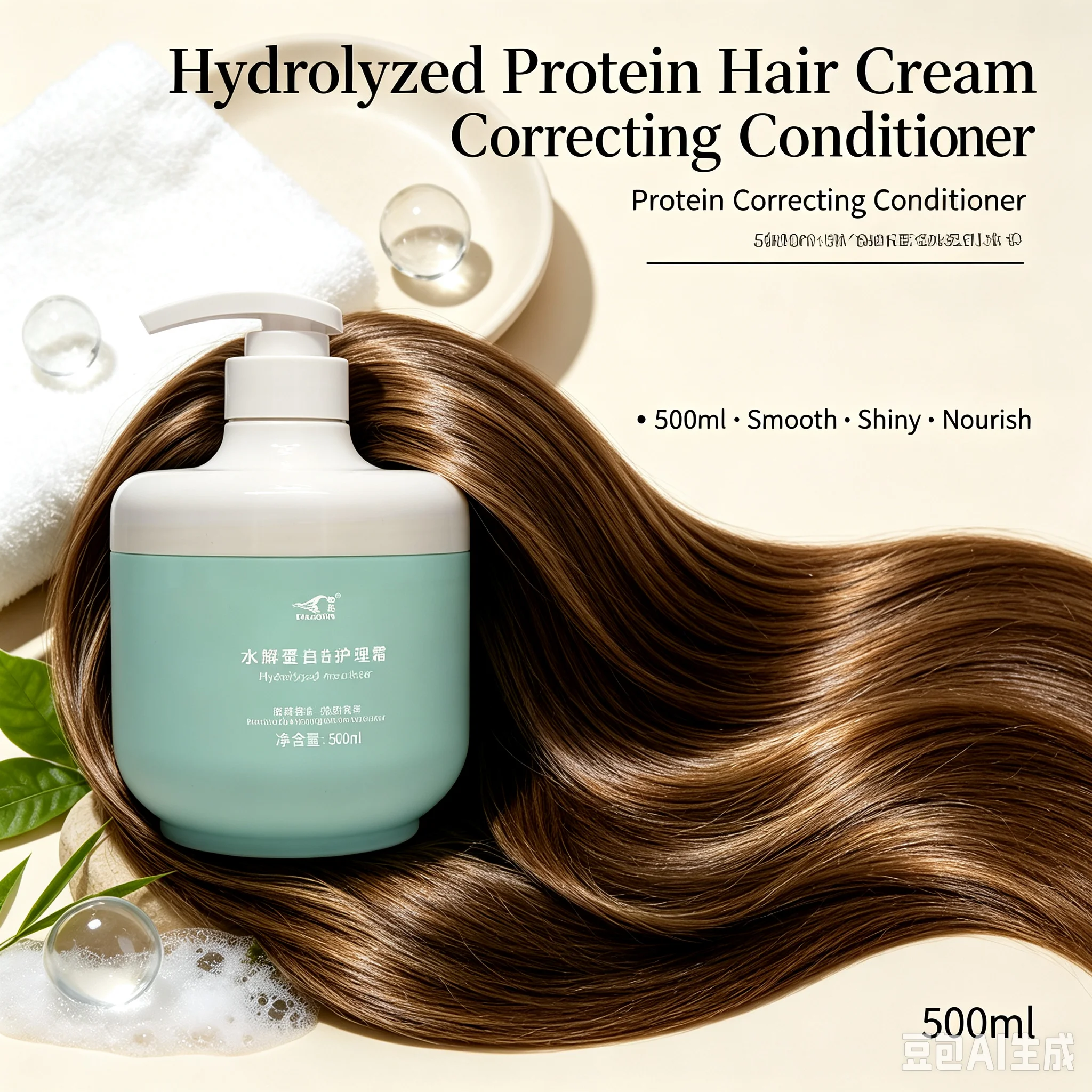 Hydrolyzed Keratin Hair Treatment Cream Protein Conditioner Factory Wholesale Repair for Dry Damaged Frizzy Hair