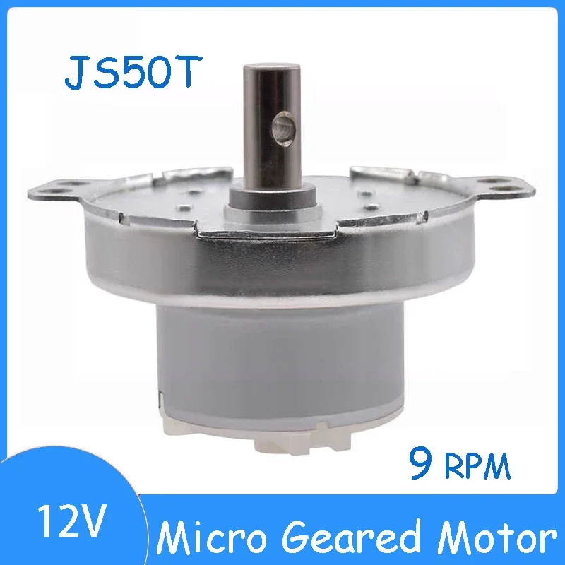 JS50T 12V Micro DC Geared Motor 9RPM Plastic Gear Box Automatic Vending Machine Shared Tissue Machine Small Motor