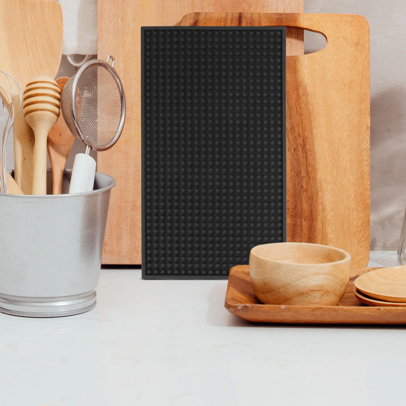 Cutting Board Grip Mat 13.8 X 7.9 Non-Slip Cutting Board Stabilizer Pad Nonskid Kitchen Countertop Mat for Secure Chopping and