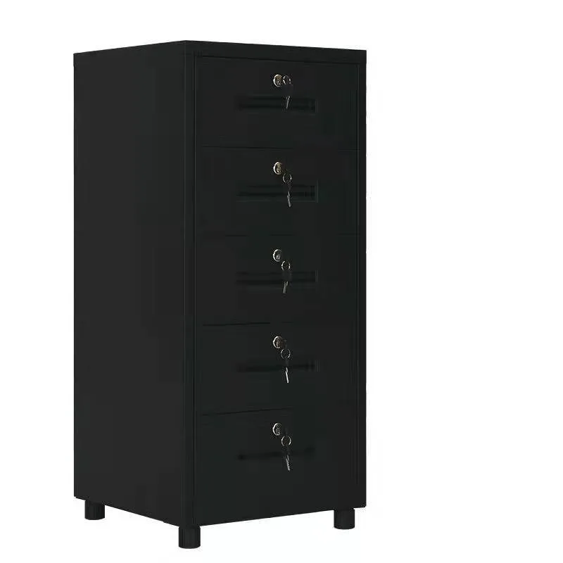 Small Lockable Steel Low Cabinet, Under Desk Drawer Storage Tool Cabinet for Office Documents