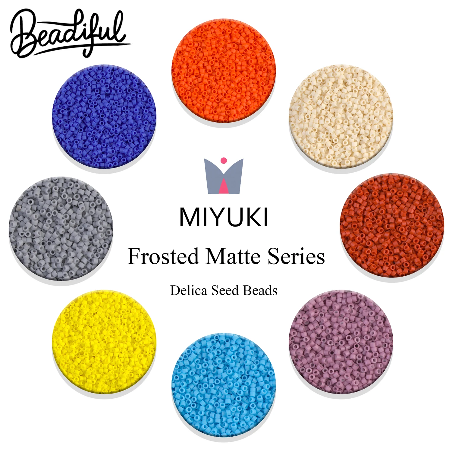 Cuentas de vidrio Miyuki Delica 11/0, 10g, 2000 unidades, acabado mate esmerilado, de Japón - Cuentas de vidrio profesionales para pendientes con flecos y trabajos con cuentas DIY