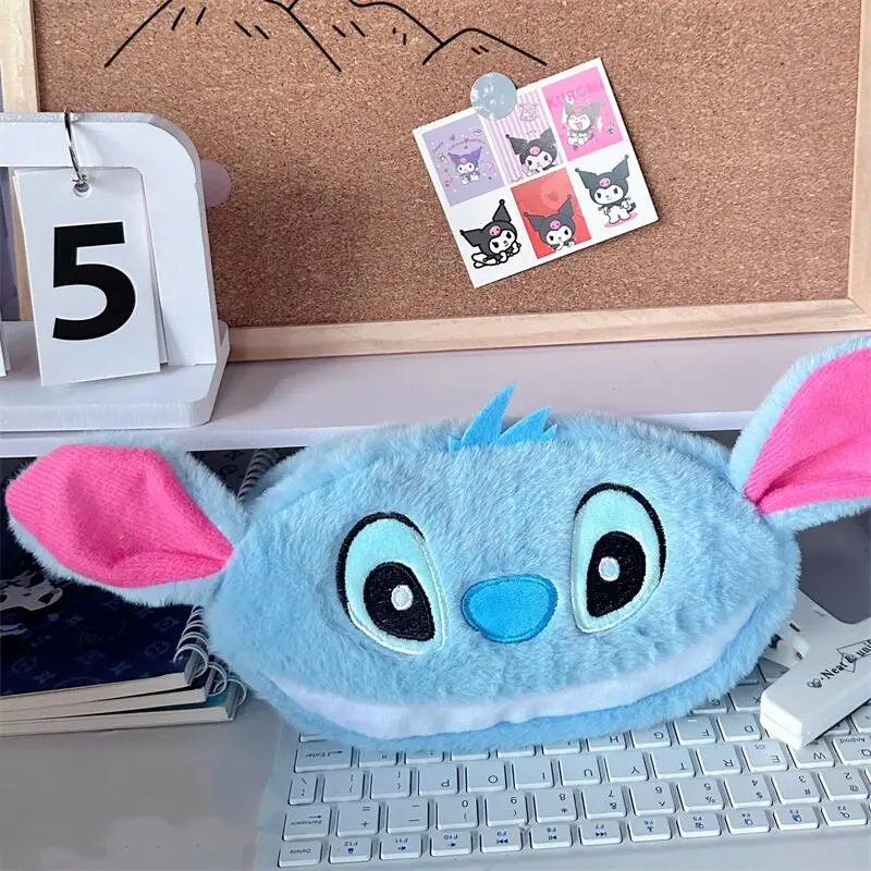 

Disney Stitch Plush Pencil Case Cute Cartoon Large Capacity Soft Cosmetic Bag Stationery Storage Bag Girl&Child Holiday Gifts