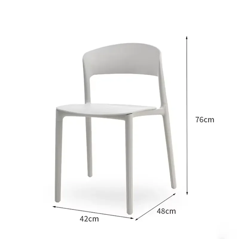 Italian Modern Polypropylene Plastic Dining Chair Outdoor Garden Restaurant Coffee Party Hotel Apartment Home Furniture MDF