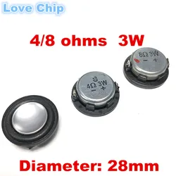 2Pcs 1 Inch Mini Sound Speaker 28MM 4 Ohms 8 Ohm 3W Full Range Audio Speaker Neodymium Loudspeaker DIY Home Theater