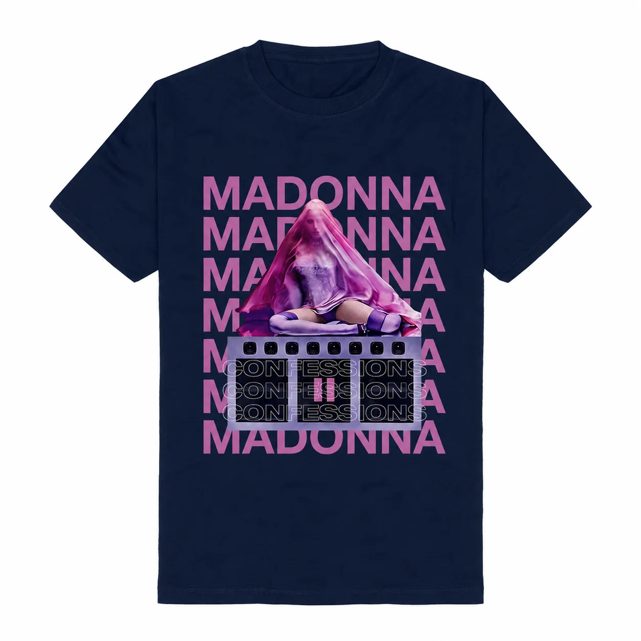 2026 Madonna Tee Unisex Short Sleeve Tee Confessions Album Cover Graphic Pop Singer Fans Retro Casual Street Tees