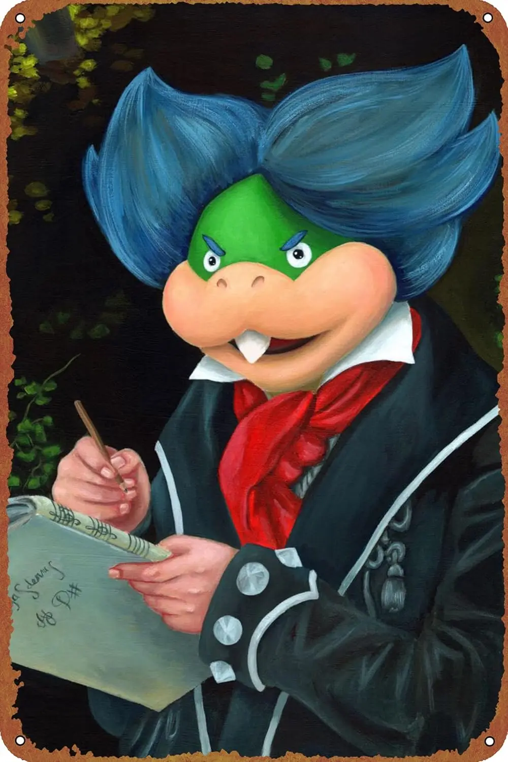 1p,Ludwig von Koopa Game Poster Metal Sign Tin Metal Retro Wall Decor for Home,Street,Gate,Bars,Club