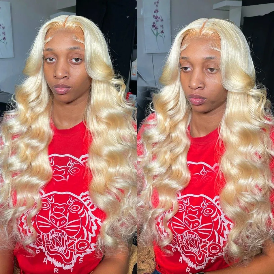 13x4 HD Transparent 613 Blonde Lace Frontal Human Hair Wigs Brazilian Body Wave 13x6 Lace Front Human Hair Wig For Black Women