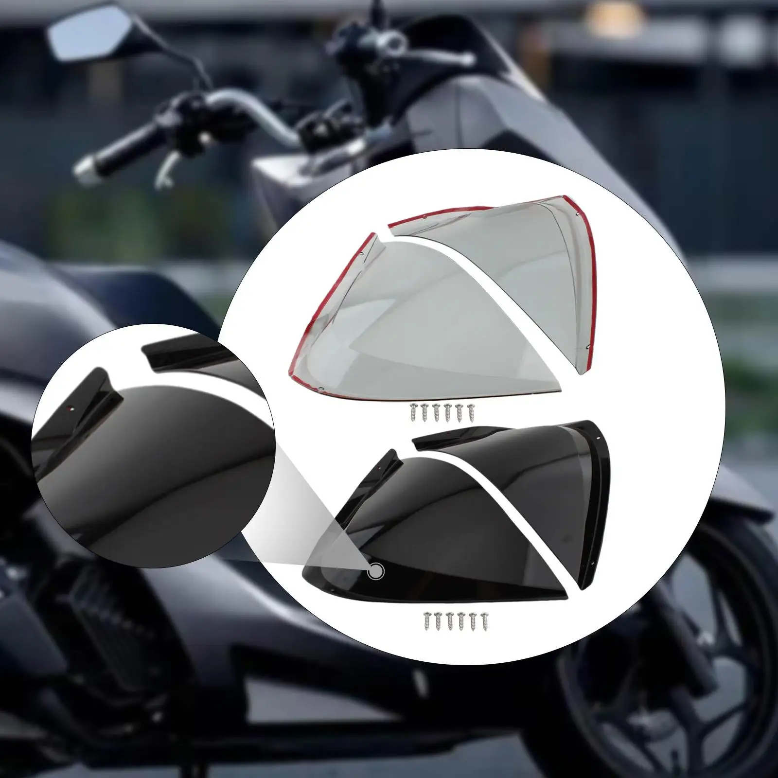 Motorcycle Side Leg Protector Easy Install Shield Windshield Compact Durable for Honda PCX125 PCX150 PCX