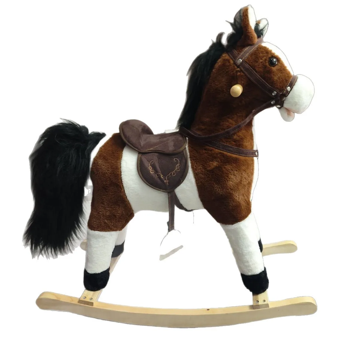 For Solid Wood Rocking Horse, Toddler Sliding Car, Ride-on Birthday Gift for Children