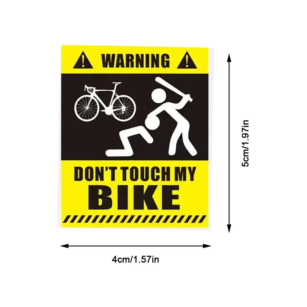 1PC Don't Touch My Bike Waterproof Sunscreen Warning Sticker Protector Auto Decal Road Bicycle Paster Guard Cover Accessories