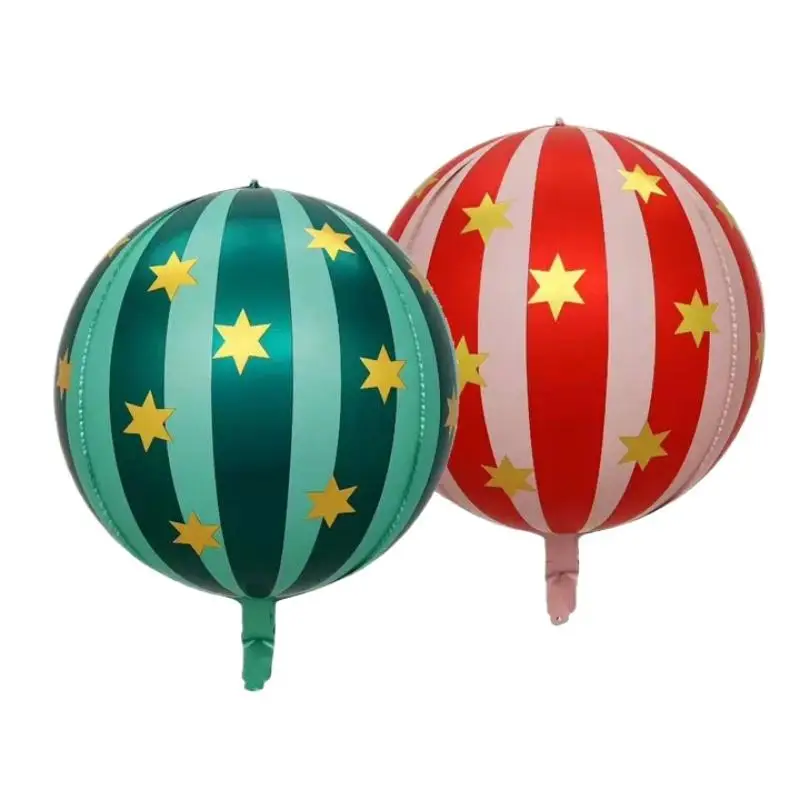 3 Stück 22 Zoll Gestreifte Stern-Aluminiumfolienballons 2025 Heimdekoration Ballons für KTV Einkaufszentrum Schule Hochzeit Deko