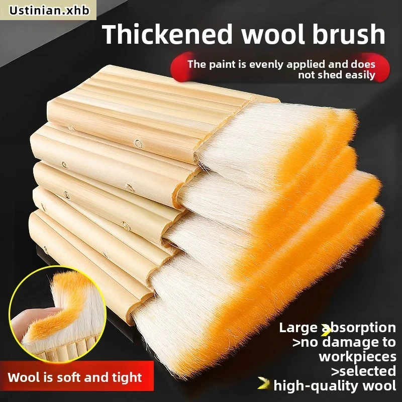 Premium Wool Cleaning Brush Bamboo Tube Handle Soft Typesetting Brush Anti-static Dust Brush for Printing Paper Binding Tool