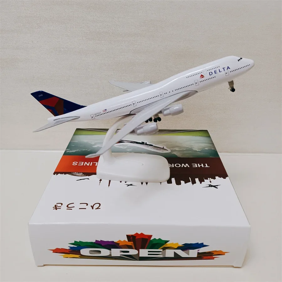 20Cm Gelegeerd Metaal Air Usa B747 Airlines Boeing 747 Airways Diecast Vliegtuig Modelvliegtuig Met Wielen Landingsgestellen