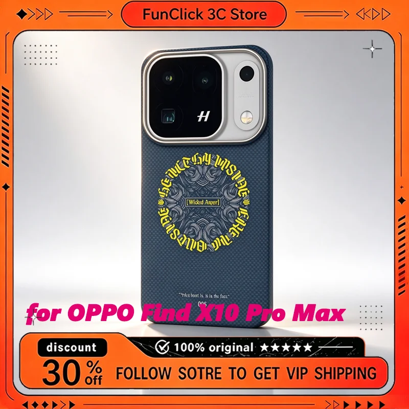 Kevlar Aramid Fiber Magnetic Case for OPPO Find X10 Pro Max for Vivo X500 Pro Max foriPhone 17ProMax forHuawei Pura X View