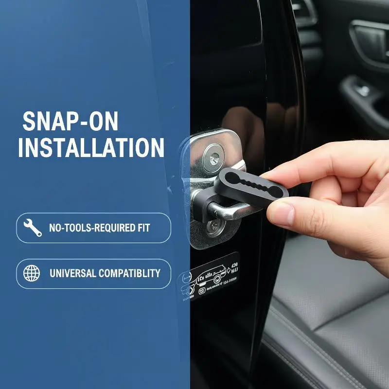 Silicone Car Door Lock Cover Pad Universal Anti Vibration Shock Absorber